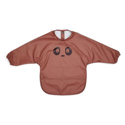 nuuroo - śliniak fartuszkowy wodoodporny z kieszonką Panda Mahogany NUUROO