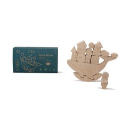 BABAI TOYS - Równoważnia historie z morza, wieloryb, naturalna, Babai