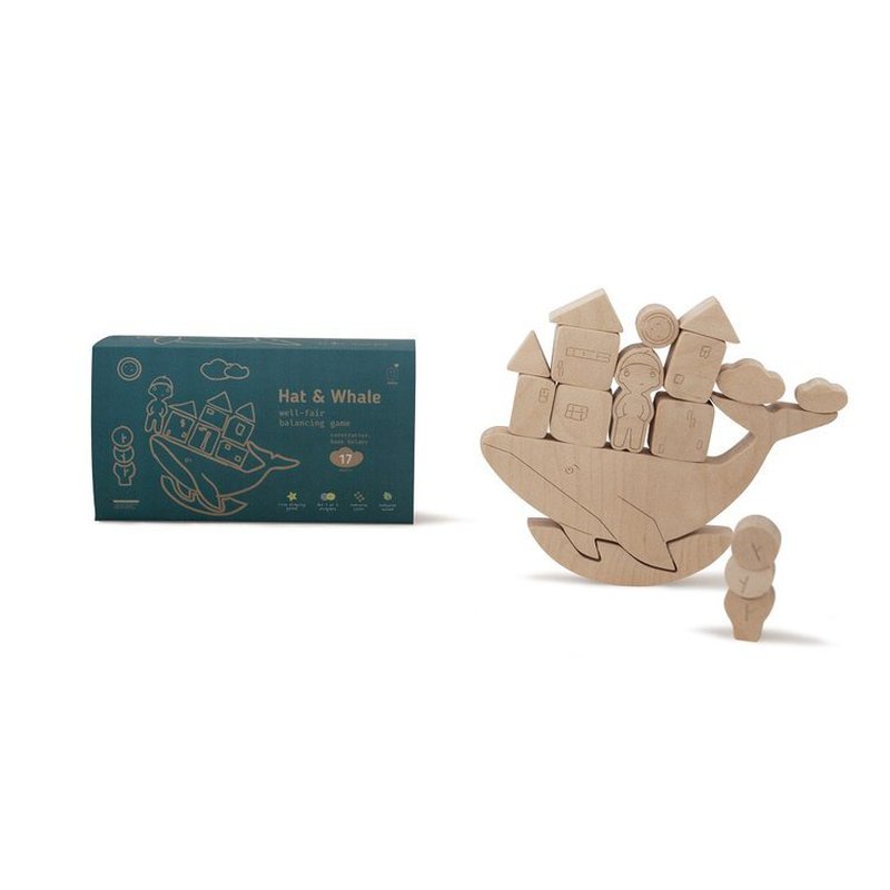 BABAI TOYS - Równoważnia historie z morza, wieloryb, naturalna, Babai