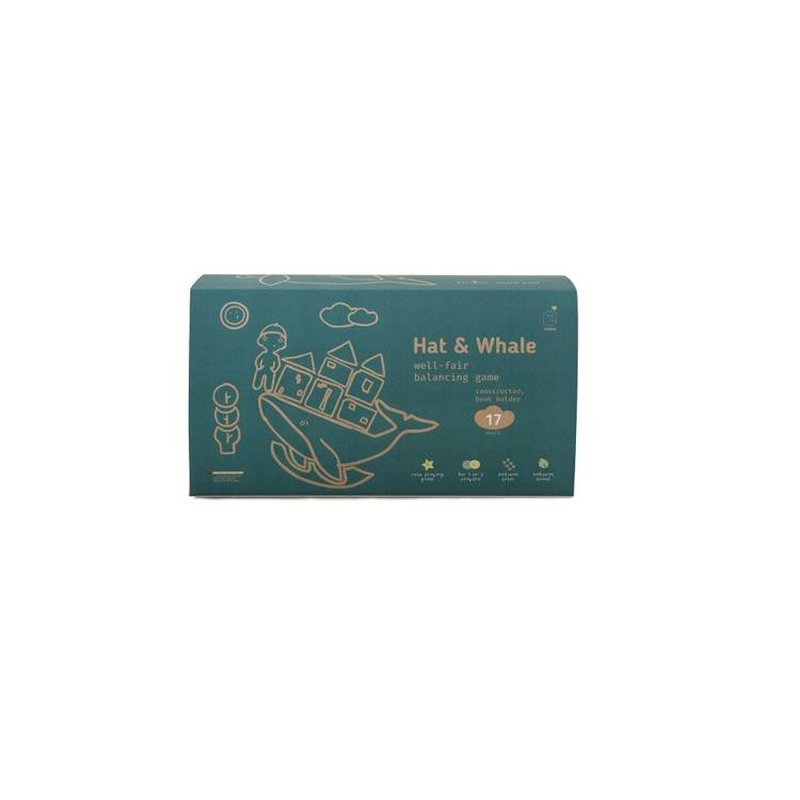 BABAI TOYS - Równoważnia historie z morza, wieloryb, naturalna, Babai