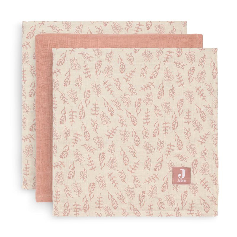 Jollein - Baby & Kids - Jollein - 3 pieluszki niemowlęce Hydrophilic 70 x 70 cm Meadow Rosewood
