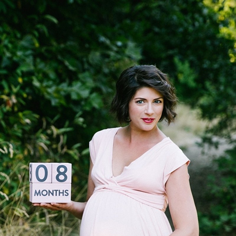 Pearhead Drewniana Metryczka do Zdjęć Pink