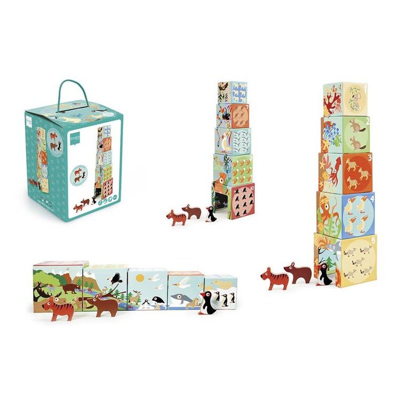 Scratch, Piramida edukacyjna DZIKIE ZWIERZĘTA (5 elementów)