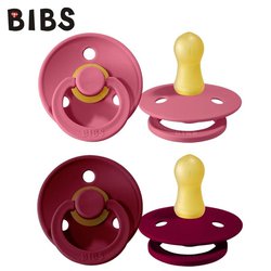 BIBS 2-PACK CORAL & RUBY S Smoczek Uspokajający kauczuk Hevea