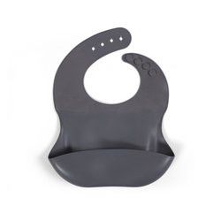 Filibabba Śliniak silikonowy z kieszonką Stone grey FILIBABBA