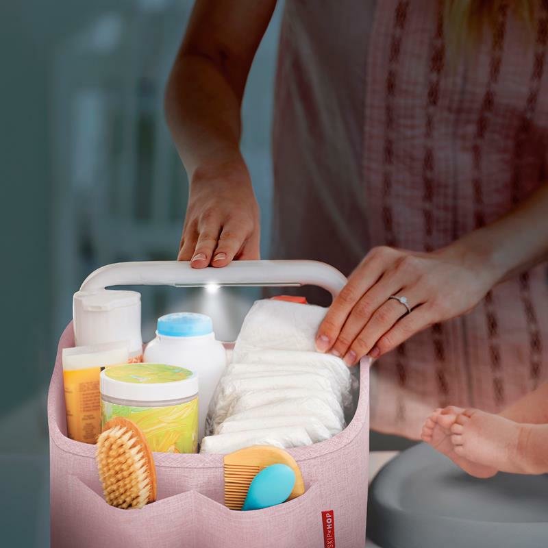 Skip Hop - Organizer podróżny z lampką Heather Pink