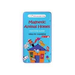 Gra magnetyczna The Purple Cow - Puzzle Zwierzęta i ich domy