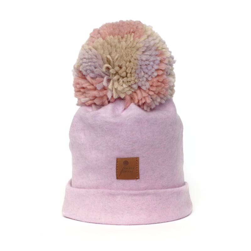 Pom Pom - czapka zimowa ALPACA BOHO Dark Pink M POM POM