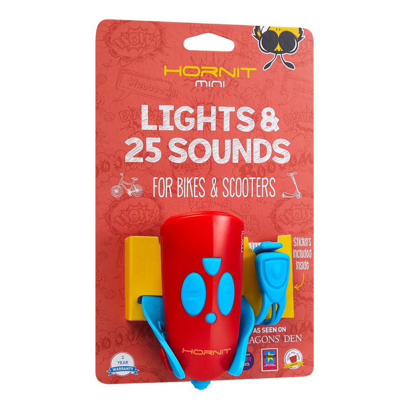 Mini HORNIT lampka klakson BLUE - RED hornit