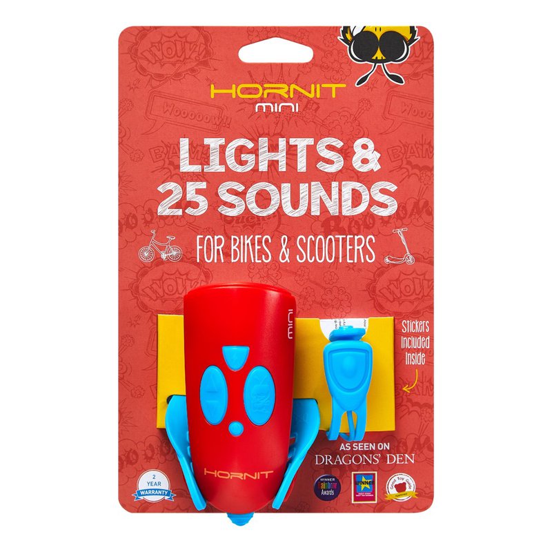 Mini HORNIT lampka klakson BLUE - RED hornit