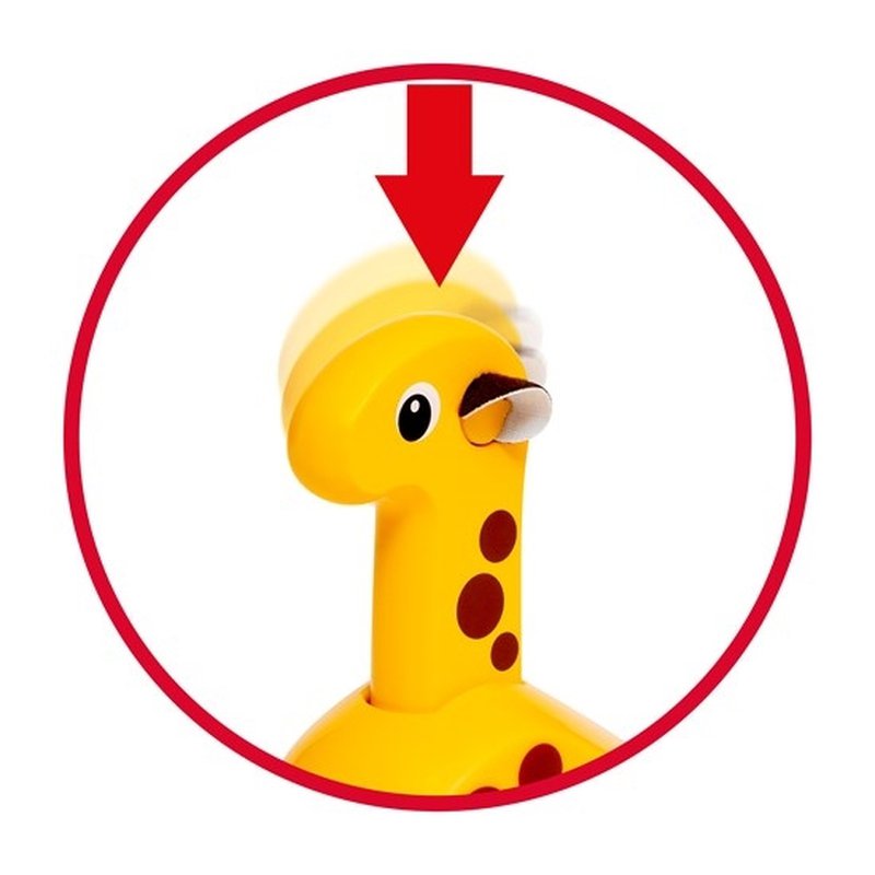 BRIO Drewniana Zabawka do Pchania Żyrafa