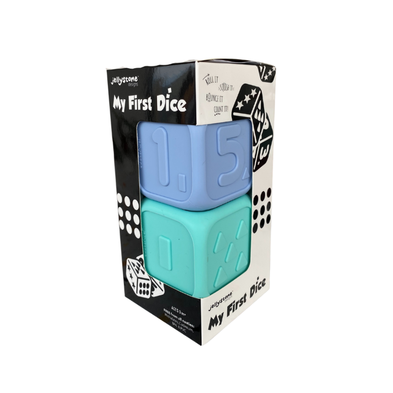 Kostki Edukacyjne, błękitny i miętowy, Jellystone Designs JELLYSTONE DESIGNS