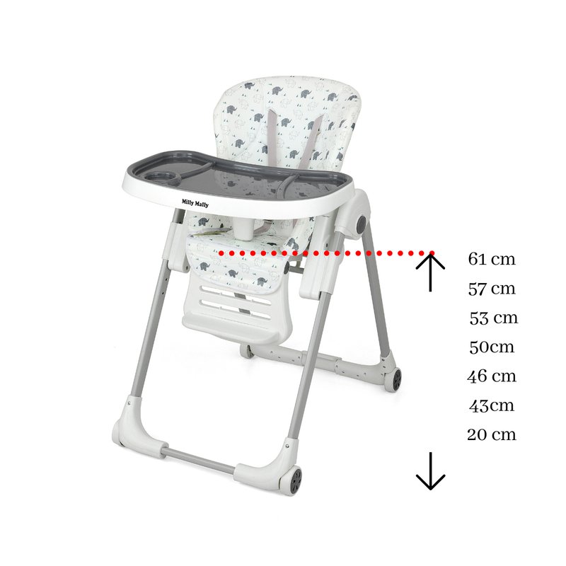 Milly Mally - Krzesełko do karmienia MILANO Jumbo