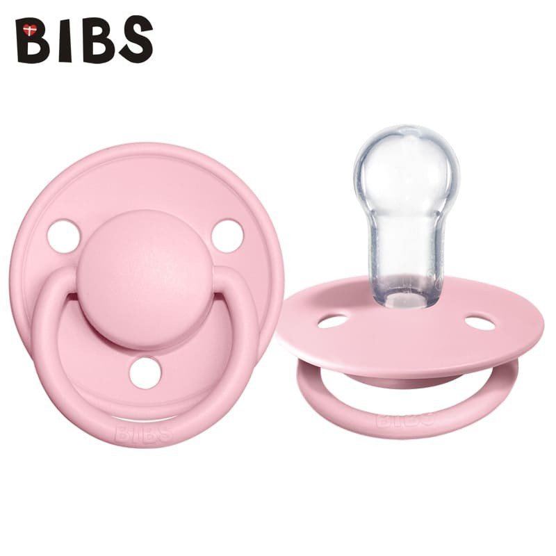 BIBS DE LUX BABY PINK ONE SIZE Smoczek uspokajający silikonowy