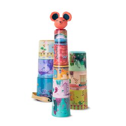 Miniland - zabawki edukacyjne - Kubeczkowa piramidka -  magiczny zamek 11 szt