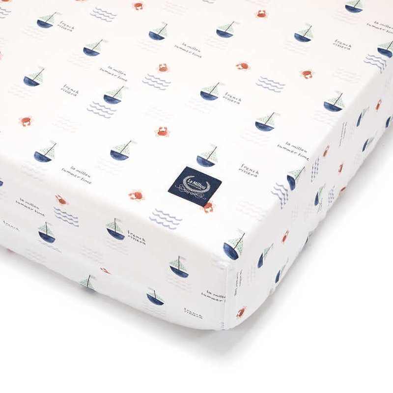 LA MILLOU - PRZEŚCIERADŁO GOOD NIGHT 60 x 120 cm - FRENCH RIVIERA WAVES