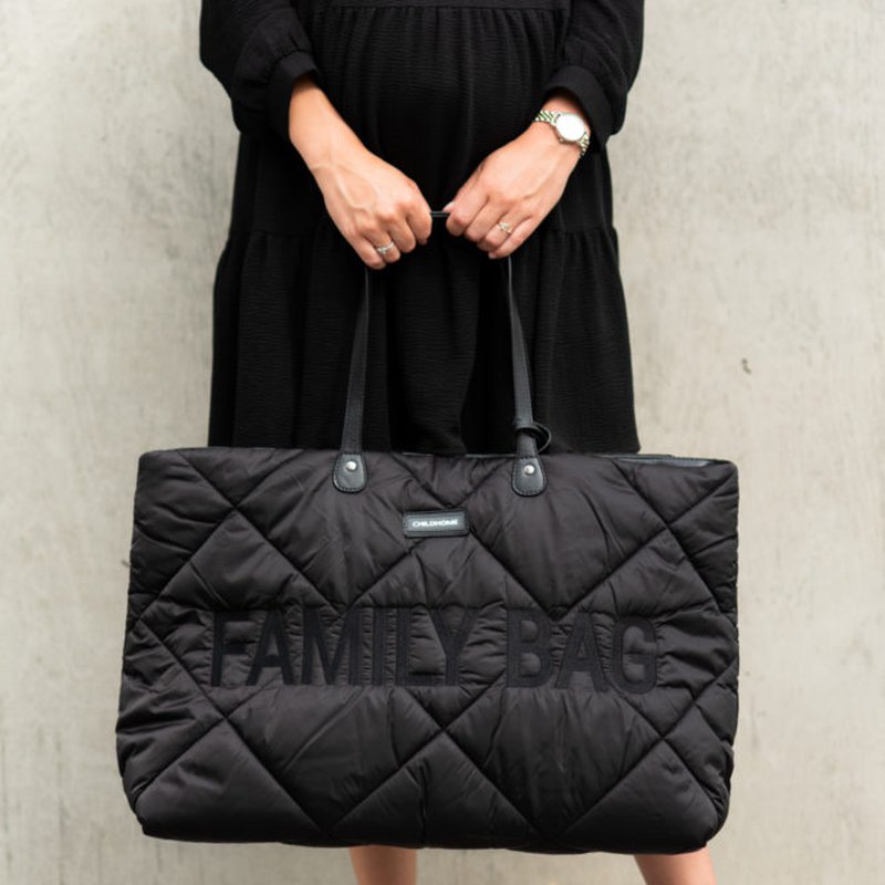 Childhome Torba Family bag Pikowana Czarna CHILDHOME