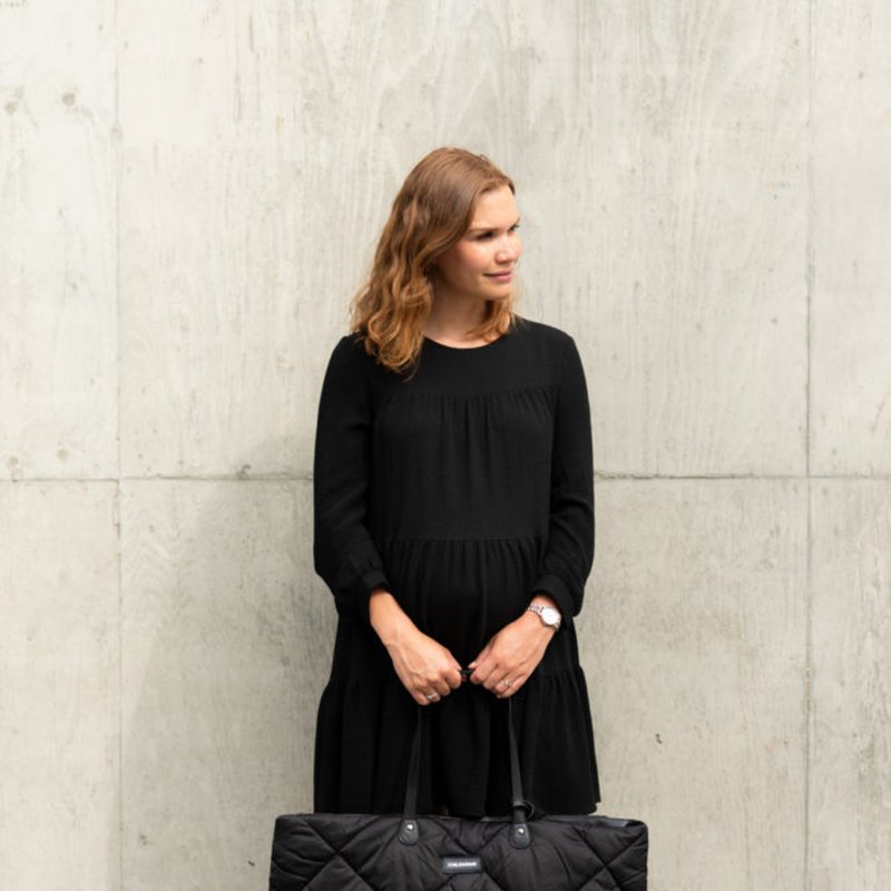 Childhome Torba Family bag Pikowana Czarna CHILDHOME