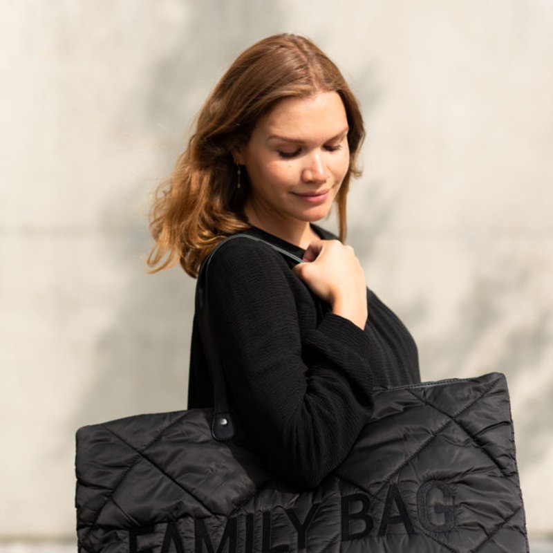 Childhome Torba Family bag Pikowana Czarna CHILDHOME