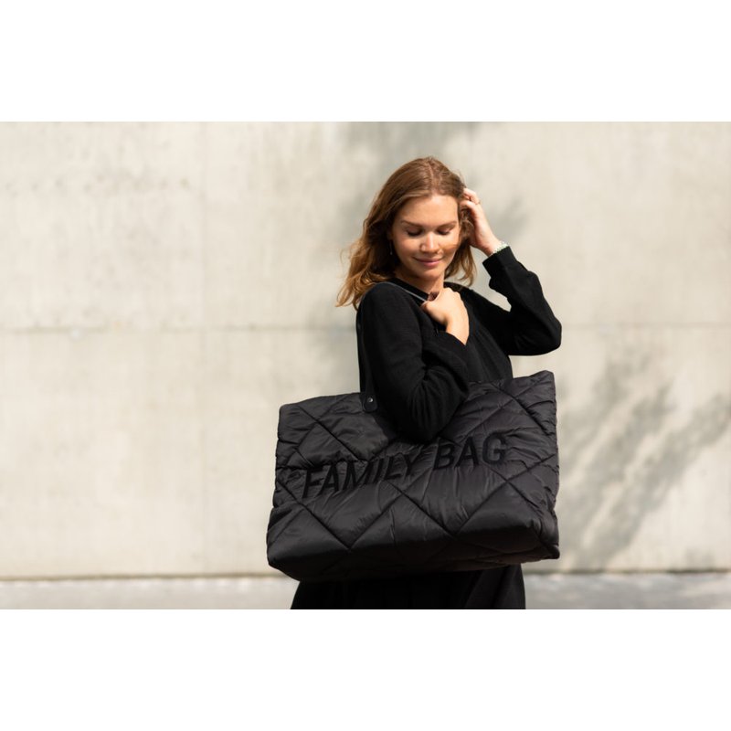 Childhome Torba Family bag Pikowana Czarna CHILDHOME