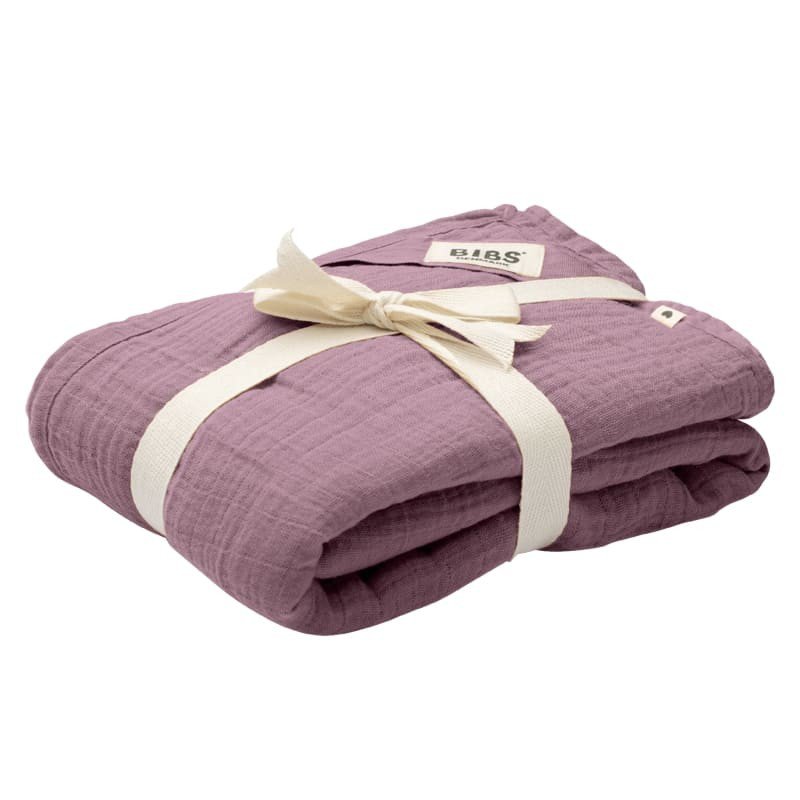 BIBS Kocyk letni 100% GOTS organic cotton 120 x 120 Heather