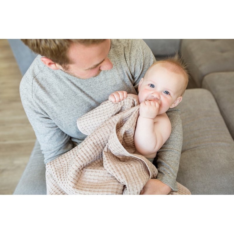 Lulujo Kocyk Wafelkowy Bawełniany Sand