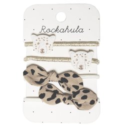 Rockahula Kids - 4 gumki do włosów Lily Leopard