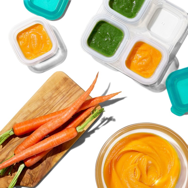 OXO tot Silikonowe Pojemniki do Zamrażania Żywności Teal 4 szt.