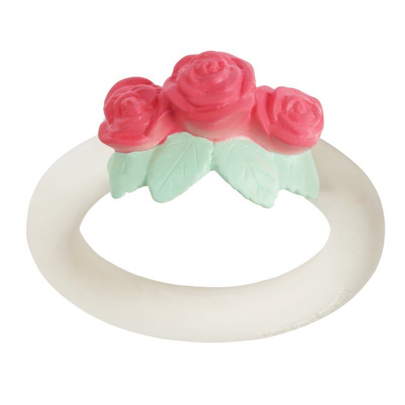 A Little Lovely Company - Gryzak organiczny z kauczuku hevea Różyczki