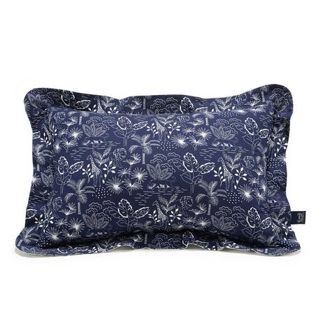 LA MILLOU - PODUSZKA DO POŚCIELI XL - NAVY JUNGLE & CREAM JUNGLE