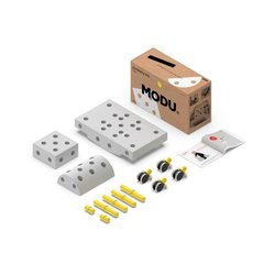 MODU Curiosity kit 4in1 - Kreatywne klocki rozwijające motorykę dużą, żółty