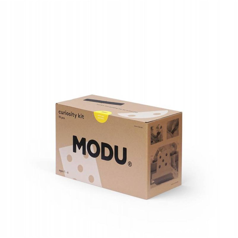 MODU Curiosity kit 4in1 - Kreatywne klocki rozwijające motorykę dużą, żółty