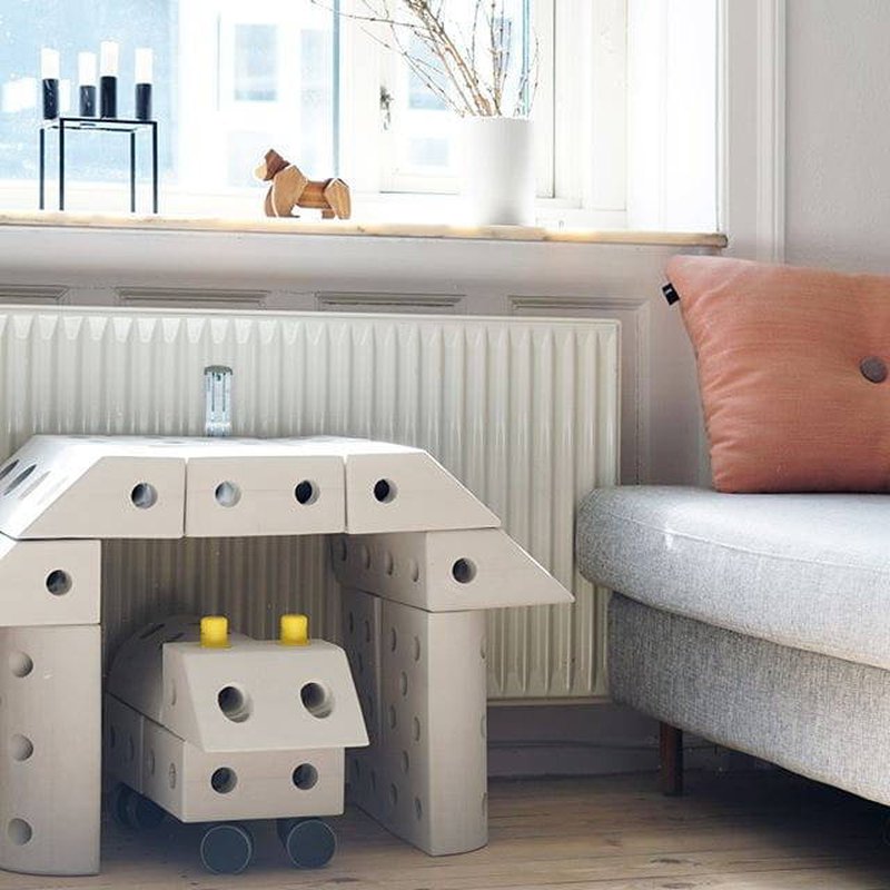 MODU Curiosity kit 4in1 - Kreatywne klocki rozwijające motorykę dużą, żółty