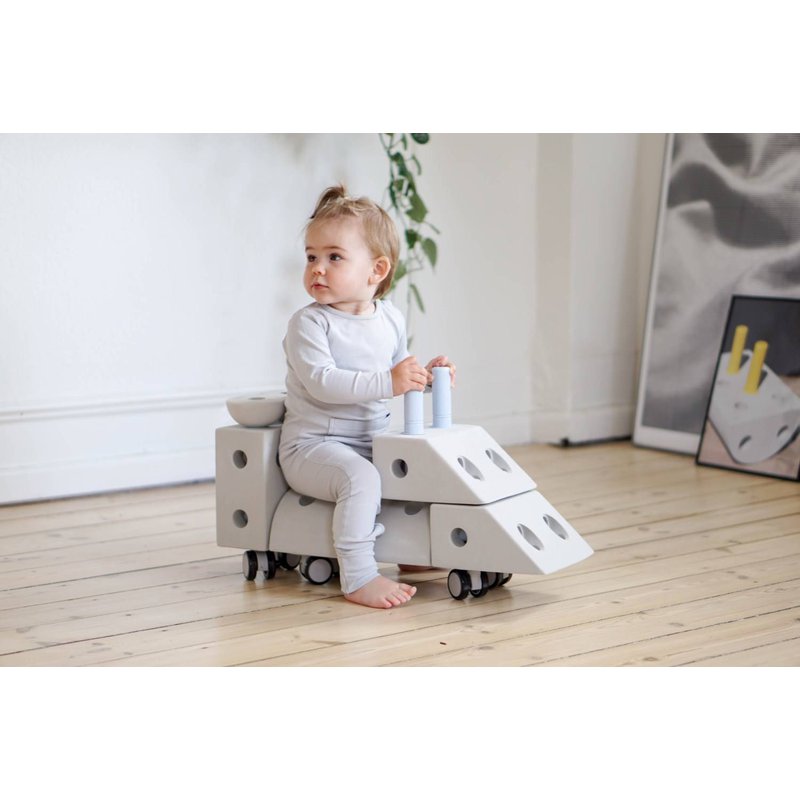 MODU Curiosity kit 4in1 - Kreatywne klocki rozwijające motorykę dużą, żółty