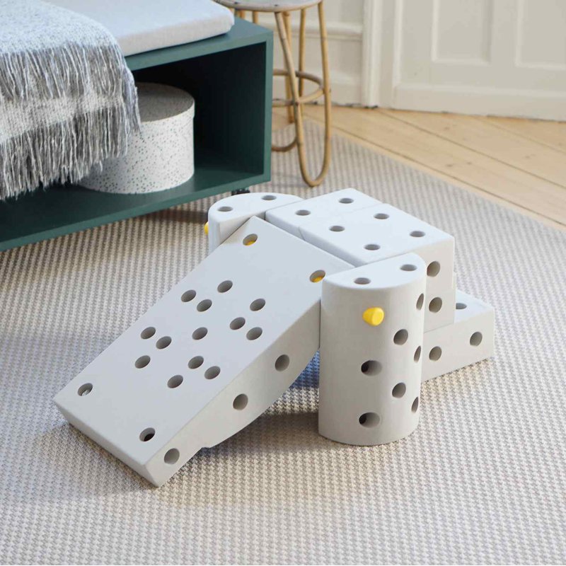 MODU Curiosity kit 4in1 - Kreatywne klocki rozwijające motorykę dużą, żółty