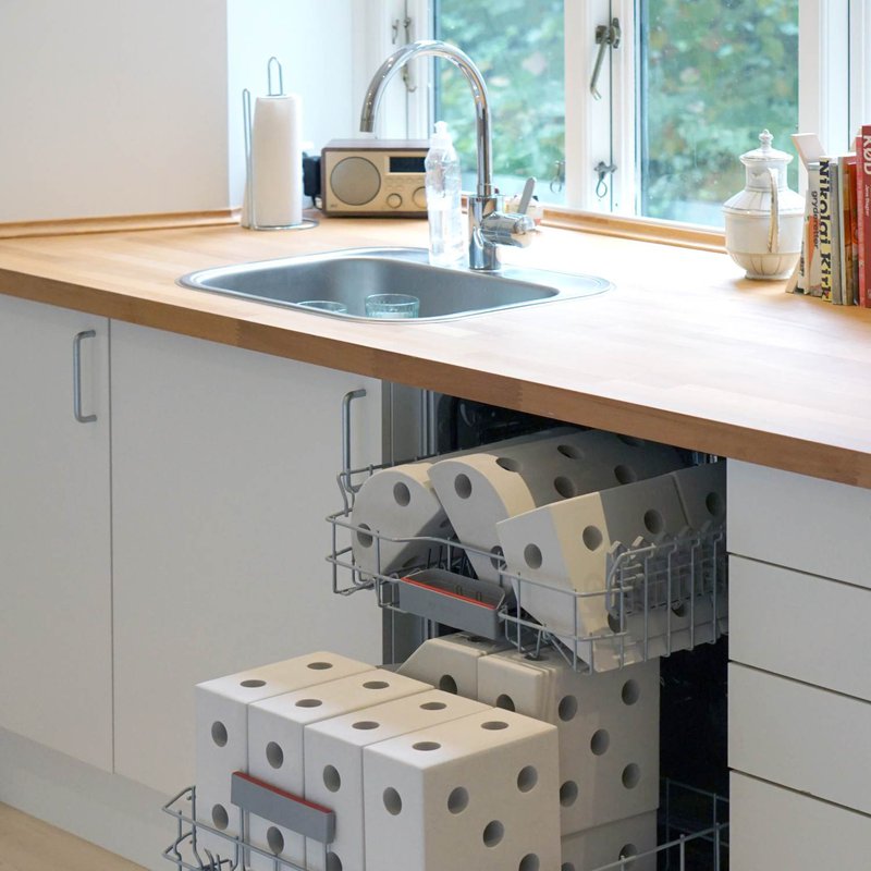 MODU Curiosity kit 4in1 - Kreatywne klocki rozwijające motorykę dużą, żółty