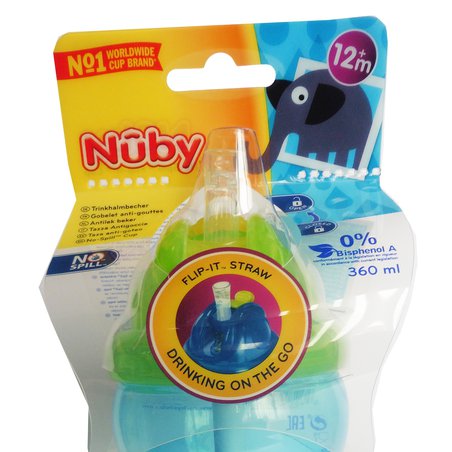 Nuby kubek niekapek ze słomką ID9801