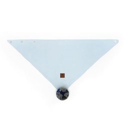 Pom Pom - chusta bandana zimowa ALPACA BOHO Blue POM POM