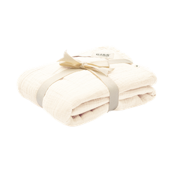BIBS Kocyk letni 100% GOTS organic cotton 120 x 120 Ivory