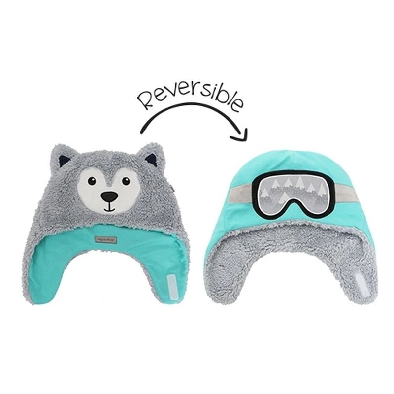 FlapJack Dwustronna Czapka Zimowa Wilk/Narciarz  S