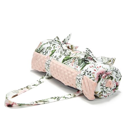 LA MILLOU - KOC PICNIC Z KIESZONKĄ, MATA DO ZABAWY XL - WILD BLOSSOM - POWDER PINK