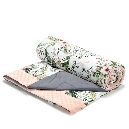 LA MILLOU - KOC PICNIC Z KIESZONKĄ, MATA DO ZABAWY XL - WILD BLOSSOM - POWDER PINK