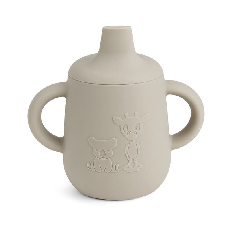 nuuroo - kubeczek silikonowy niekapek z ustnikiem Giraf & Koala Cobblestone NUUROO