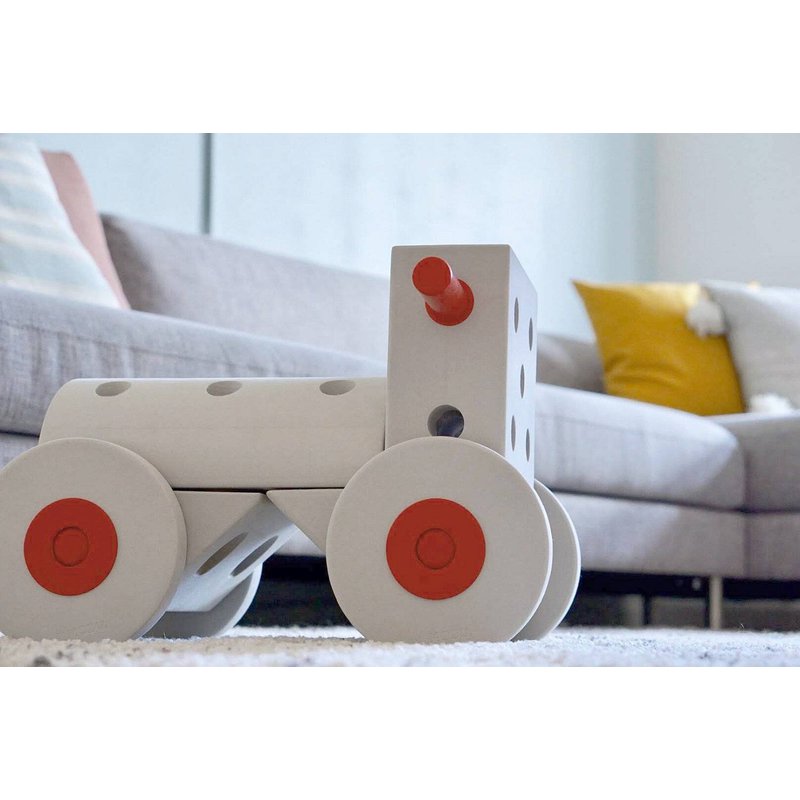 MODU - zestaw 4 piankowych kół, czerwone