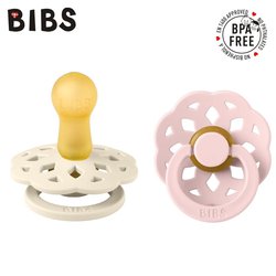 BIBS BOHEME 2-PACK IVORY & BLOSSOM M Smoczek Uspokajający kauczuk Hevea