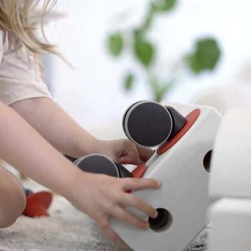 MODU Curiosity kit 4in1 - Kreatywne klocki rozwijające motorykę dużą, czerwony