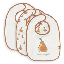 Jollein - Baby & Kids - Jollein - 3 śliniaczki wodoodporne PEAR