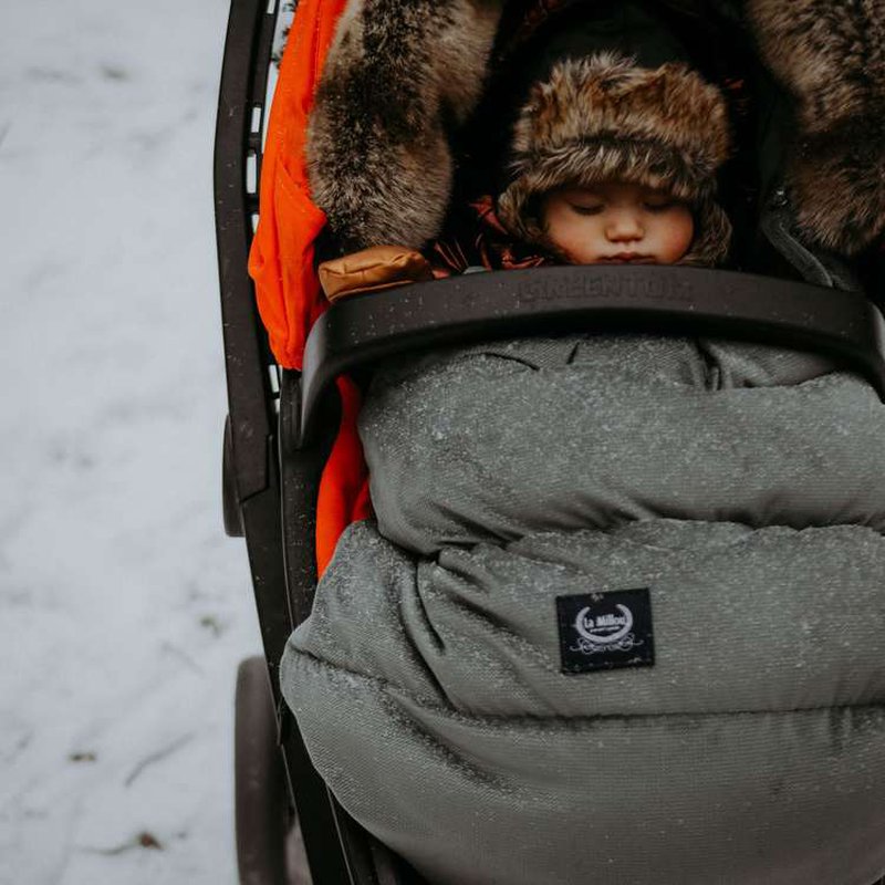 LA MILLOU - VELVET COLLECTION - ASPEN WINTERPROOF STROLLER BAG UNI - DARK GREY