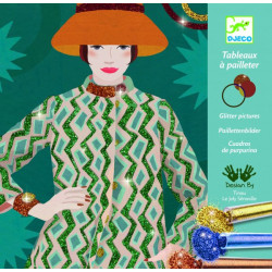 Djeco - Zestaw artystyczny z brokatem MODA DJ09506