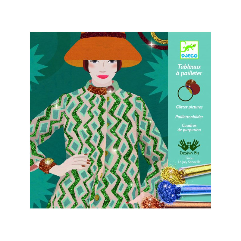 Djeco - Zestaw artystyczny z brokatem MODA DJ09506